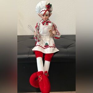 Christmas Shelf Sitter Posable 24” Elf Doll Gingerbread Martha Cynthia Rachel
